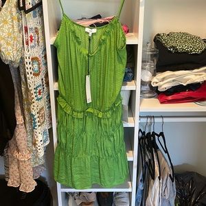 NSR Zoe Dot Jacquard Dress GREEN  size Large